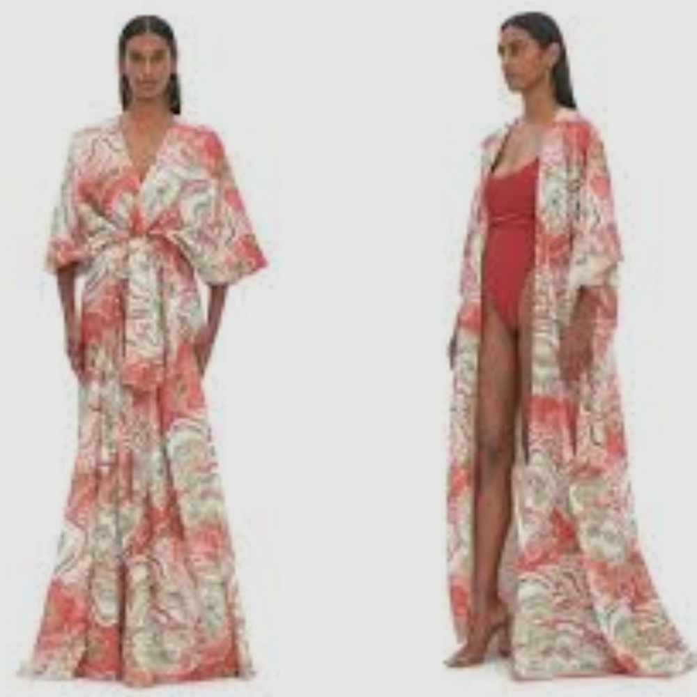 Andrea Iyamah | Gamba Maxi Tie-Waist Robe - Picture 13 of 13